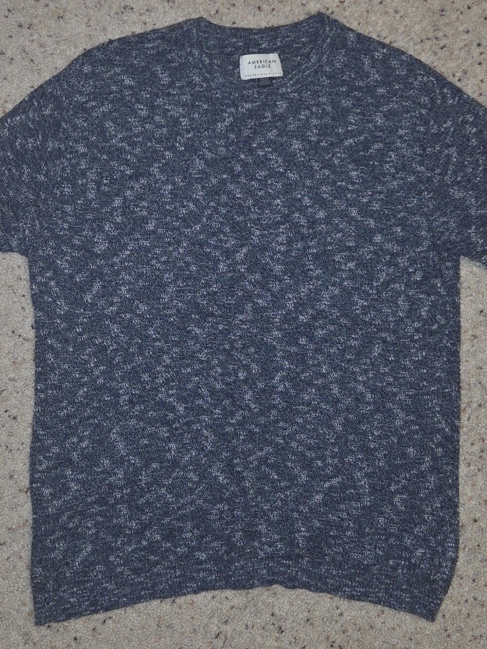 American Eagle Outfitters Men’s Navy Heather Short-Sleeve Knit Tee